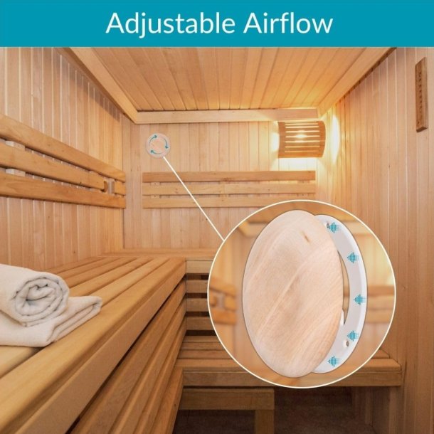 Tr&aelig;ventil til sauna 100 m sort Elletr&aelig;